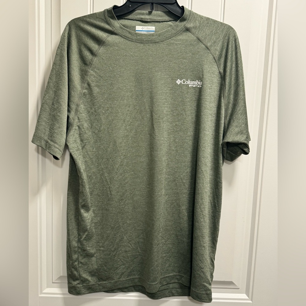 Columbia PFG Men's Olive Green Short Sleeve Tee -Size L